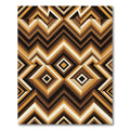 Geometric Chevron Diamond Earth Tone Accent Rug