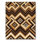 Geometric Chevron Diamond Earth Tone Accent Rug