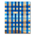Coastal Blue Oversized Plaid Beachscape Rug