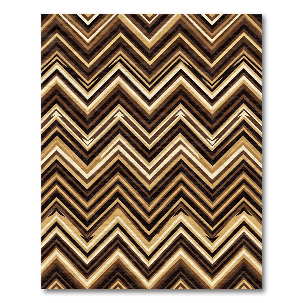 Modern Earthy Chevron Zigzag Area Rug