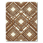 Art Deco Wood Diamond Lattice Rug