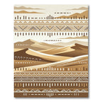 Earthy Dune Savannah Geometric Lines Rug