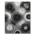 Monochromatic Scribble Swirls Rug