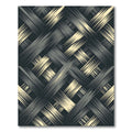 Distressed Gray Yellow Woven Stripes Rug