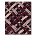 Geometric Intersecting Burgundy and Blush Plaid Rug