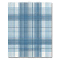 Navy Blue Linear Grid Checkered Rug