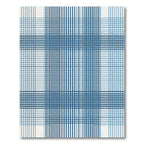 Navy Blue Linear Grid Checkered Rug