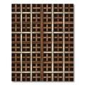 Rustic Wood Weave Grid Rug