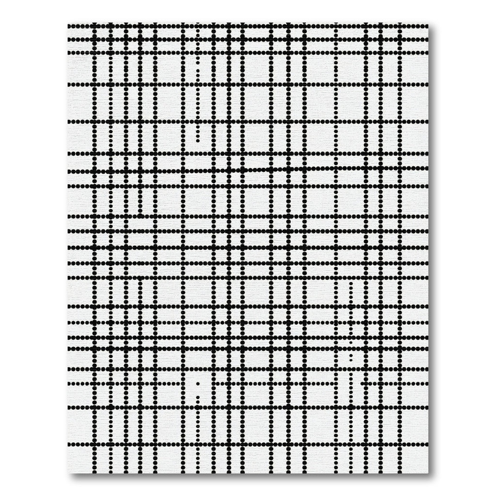 Minimalist Black Dot Grid Rug