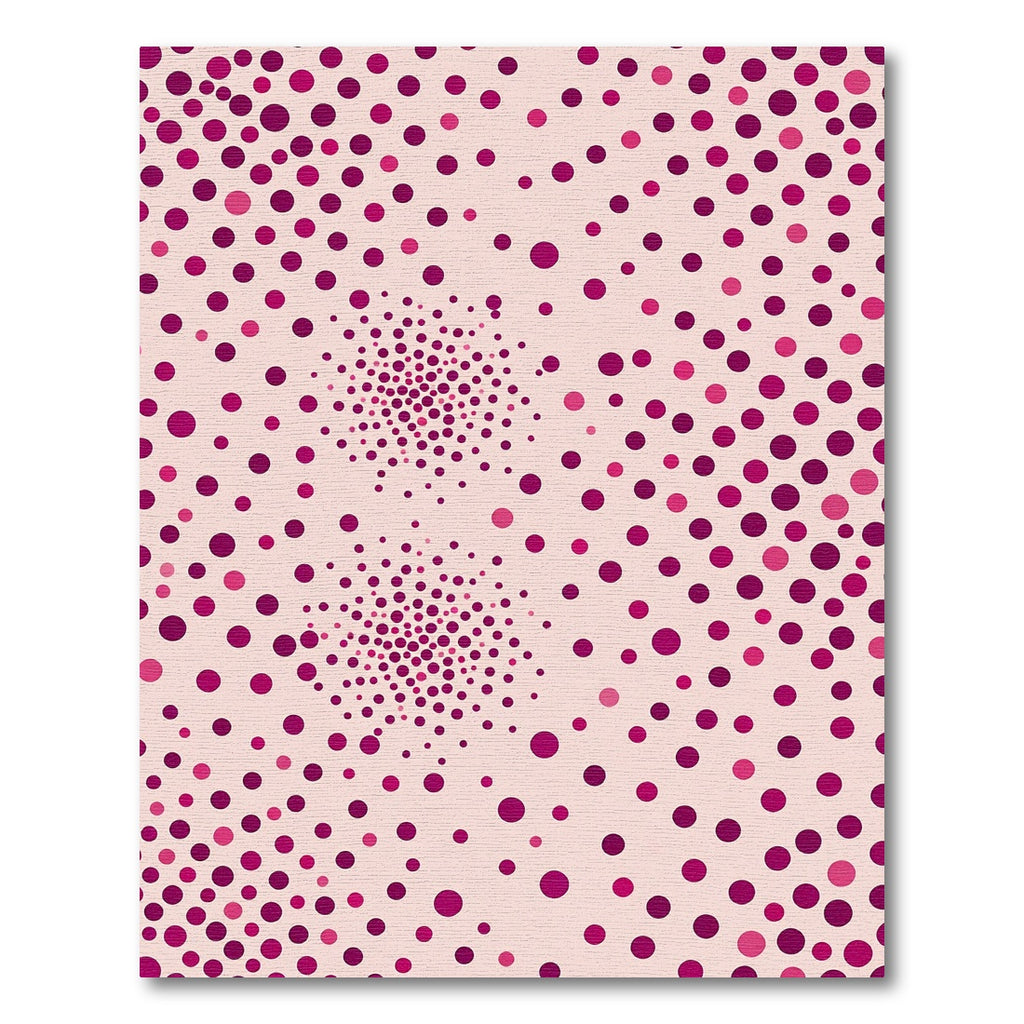 Pink Purple Polka Dot Whirls Rug