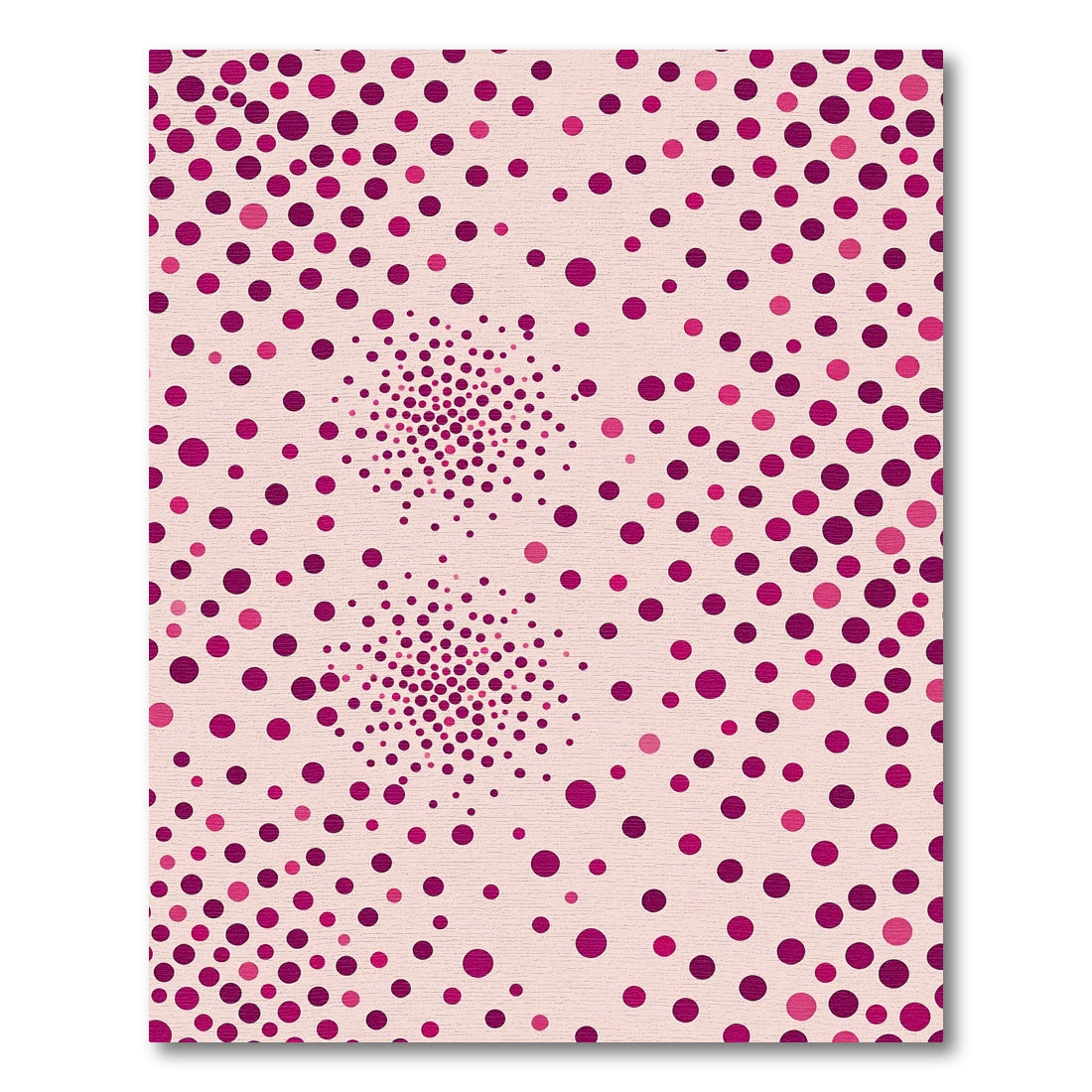 Pink Purple Polka Dot Whirls Rug