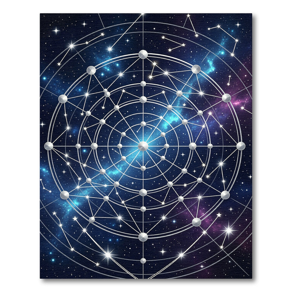 Celestial Sacred Geometry Cosmic Starry Art Rug