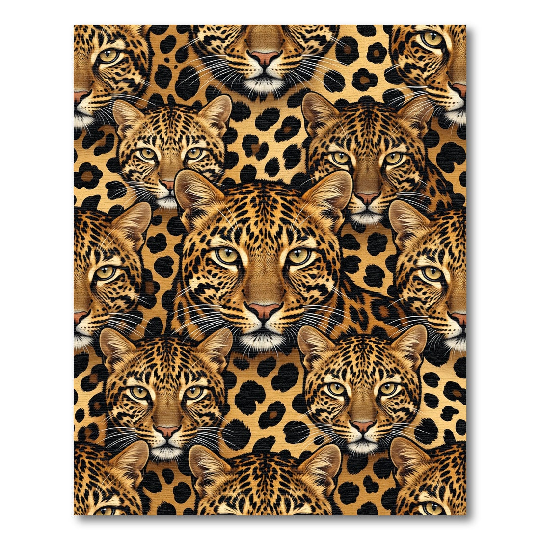 Golden Leopard Spots Wildlife Rug