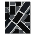 Monochromatic Geometric Collage Tiles Rug