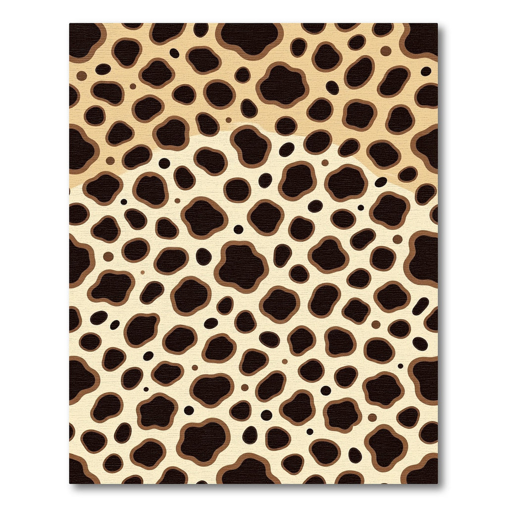 Brown Spots Contemporary Animal Print Rug