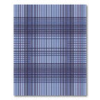 Modern Deep Blue Plaid Lines Rug