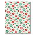 Festive Red Teal Dot Scatter Rug