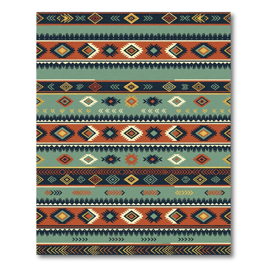 Navajo Inspired Diamond Stripes Rug