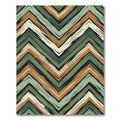 Earth Tones Zigzag Geometric Stripes Rug