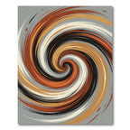 Modern Earthy Tone Spiral Vortex Rug