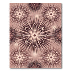 Rosy Sunburst Starburst Atomic Design Rug
