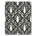 Ornate Black Ivory Lattice Arch Rug