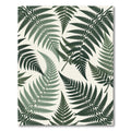 Lush Emerald Fern Leaf Foliage Rug