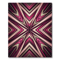 Modern Magenta Geometric Starburst Rug