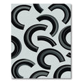 Modern Black Crescent Arch Rug