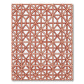 Copper Geometric Lattice Linear Grid Rug