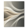 Minimalist Neutral Cream Flowing Wave Rug