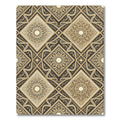 Elegant Gold Floral Diamond Medallion Rug