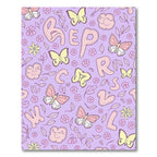 Pastel Butterflies and Flowers Alphabet Rug