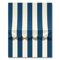 Classic Navy Blue Vertical Striped Rug