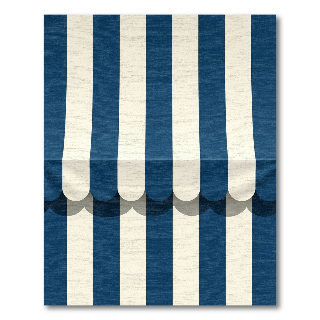 Classic Navy Blue Vertical Striped Rug
