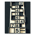 Monochromatic Geometric Grid Number Art Rug