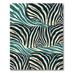 Coastal Zebra Stripes Abstract Rug