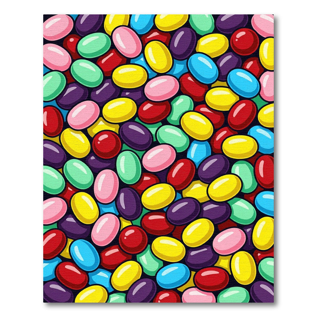 Vibrant Multicolored Candy Jelly Bean Pop Rug
