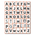 Bold Alphabet Grid Composition Rug