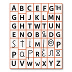 Bold Alphabet Grid Composition Rug