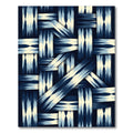 Woven Indigo Diamond Band Rug