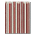 Crimson Vertical Pencils Ribbed Rug