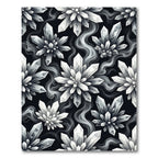 Ethereal Black and White Crystal Smoke Rug