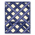 Deep Blue Intersecting Lattice Rug