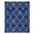 Deep Navy Starburst Diamond Mosaic Rug
