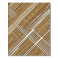 Earthy Brown Herringbone Textured Plaid Rug