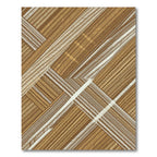 Earthy Brown Herringbone Textured Plaid Rug