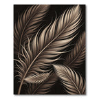 Elegant Ethereal Chocolate Feather Sway Rug
