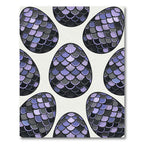 Elegant Violet Dragon Scale Geometric Rug