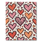 Whimsical Heart Collage Vibrant Tone Rug